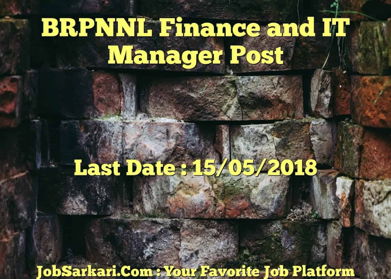 BRPNNL Finance and IT Manager Post