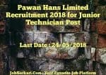 Pawan Hans Limited Recruitment 2018 for Junior Technician Post