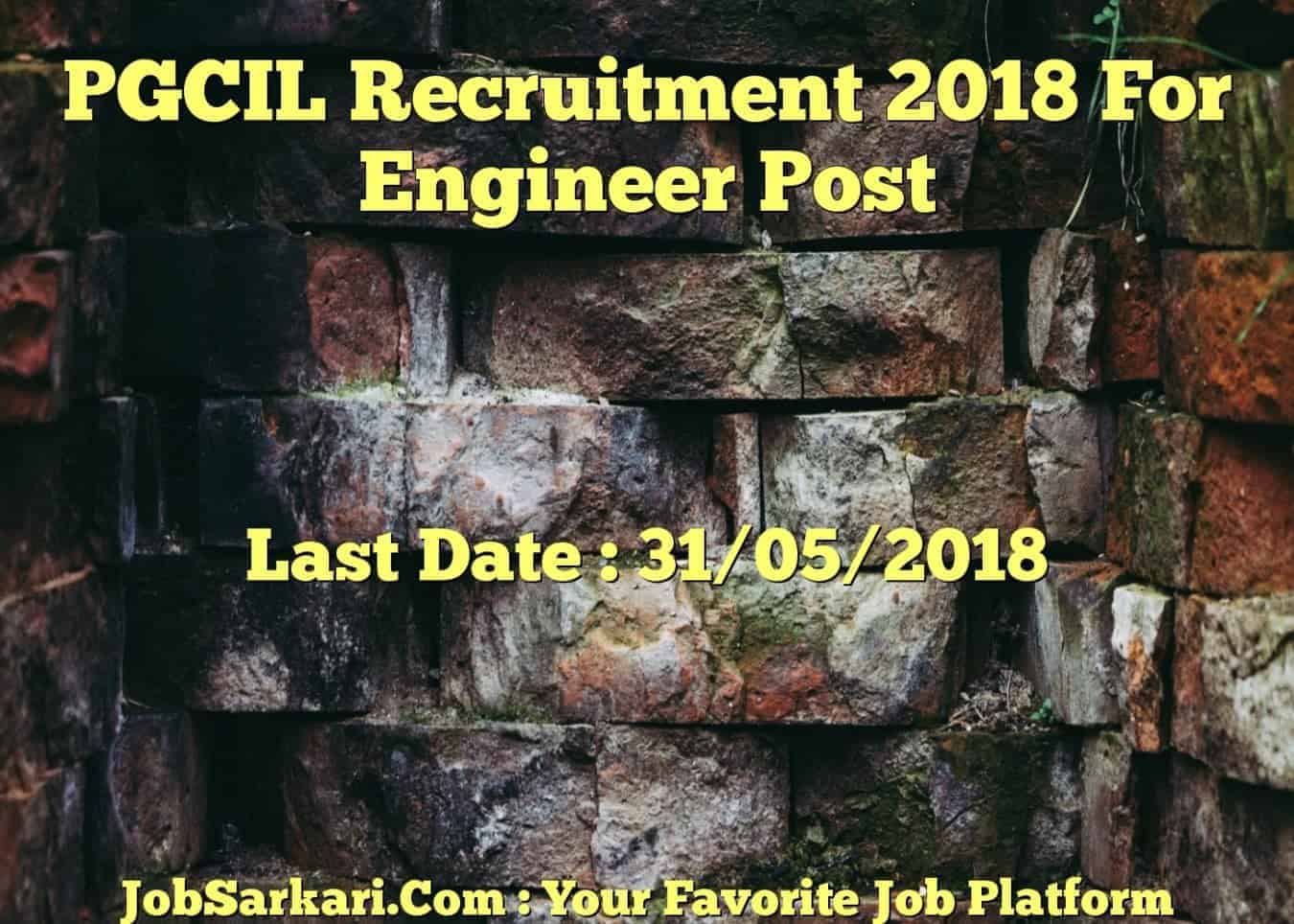 PGCIL Recruitment 2018 For Engineer Post