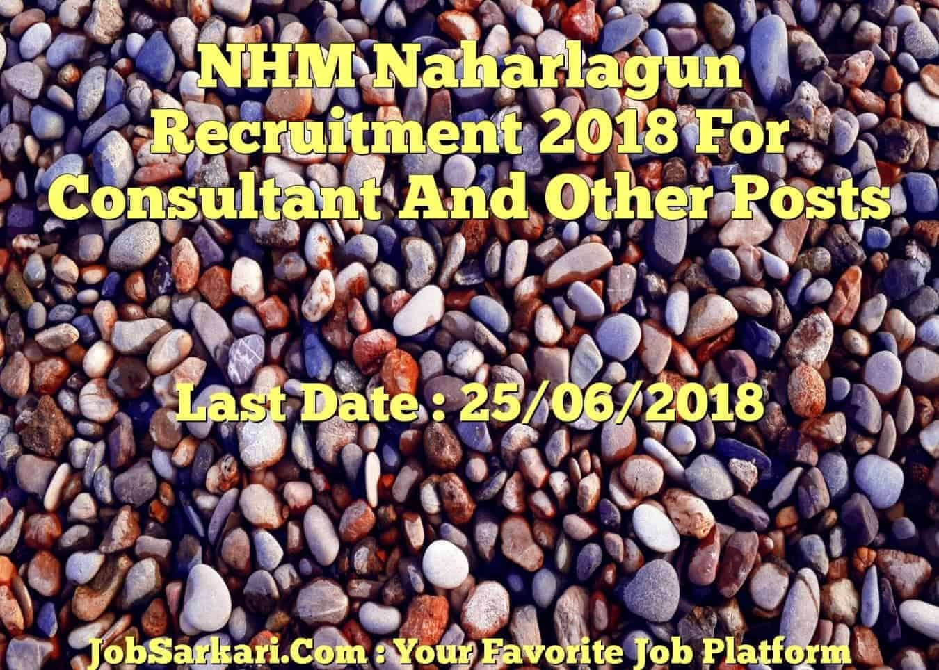 NHM Naharlagun Recruitment 2018 For Consultant And Other Posts