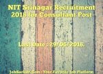 NIT Srinagar Recruitment 2018 for Consultant Post
