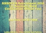 RSSOPCA Recruitment 2018 for Assistant Seed Certification Officer Post