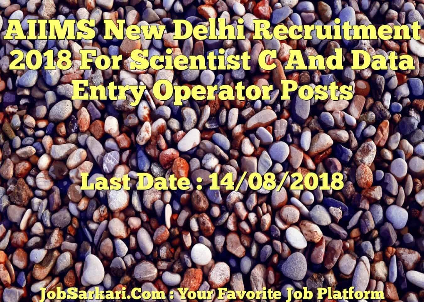 AIIMS New Delhi Recruitment 2018 For Scientist C And Data Entry Operator Posts