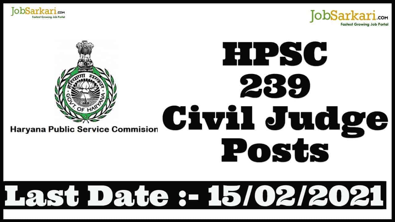 HPSC 239 Civil Judge Posts