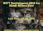 NIFT Recruitment 2018 for Hindi Officer Post