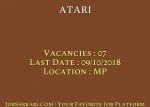 ATARI Recruitment 2018 For Various Post
