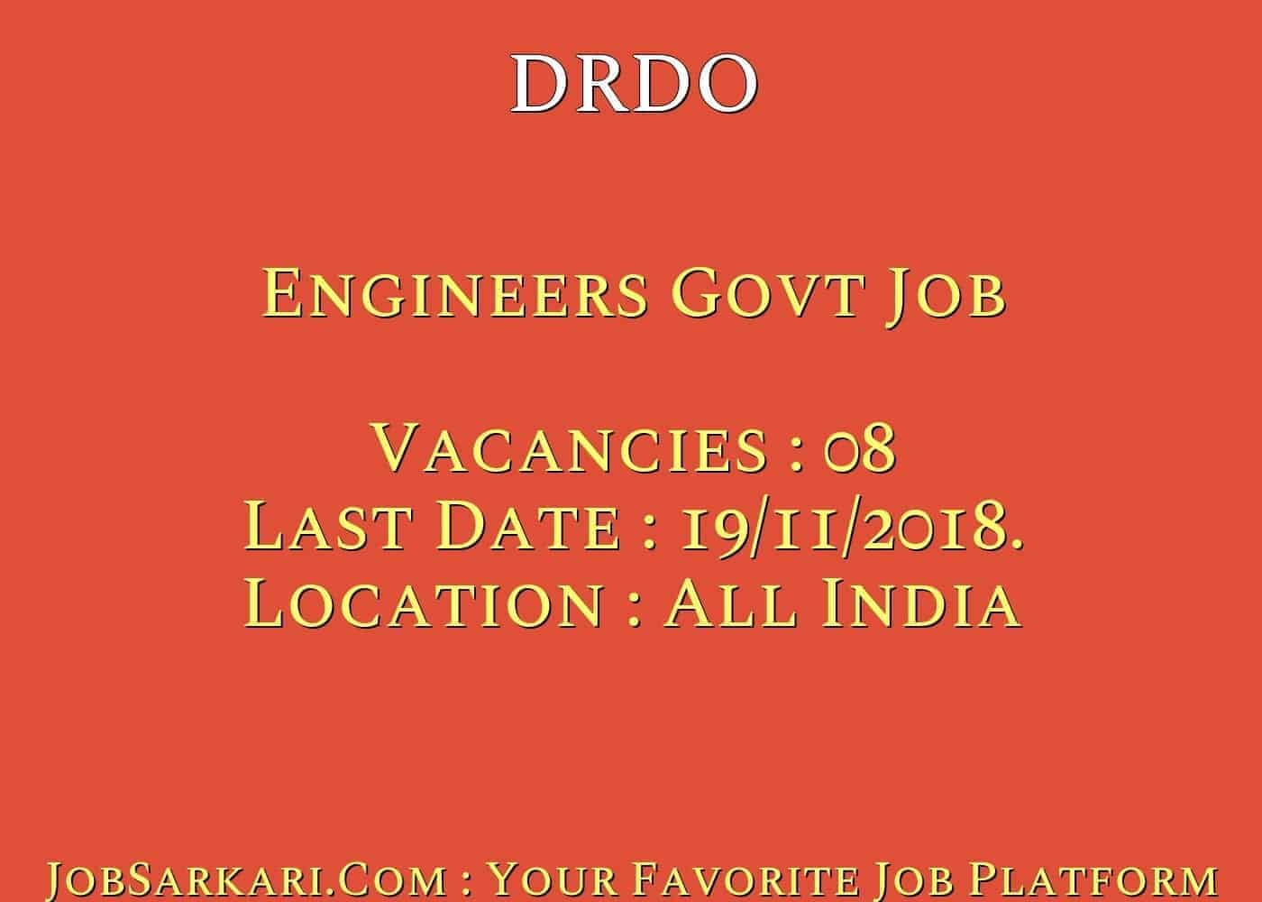 DRDO Recruitment 2018 for Engineers Govt Job