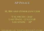 AP Police Recruitment 2018 for SI, RSI and Other Govt Job
