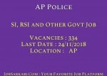 AP POlice Recruitment 2018 for SI, RSI and Other Govt Job