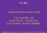 VCRC Recruitment 2019 For Various Post Govt Job