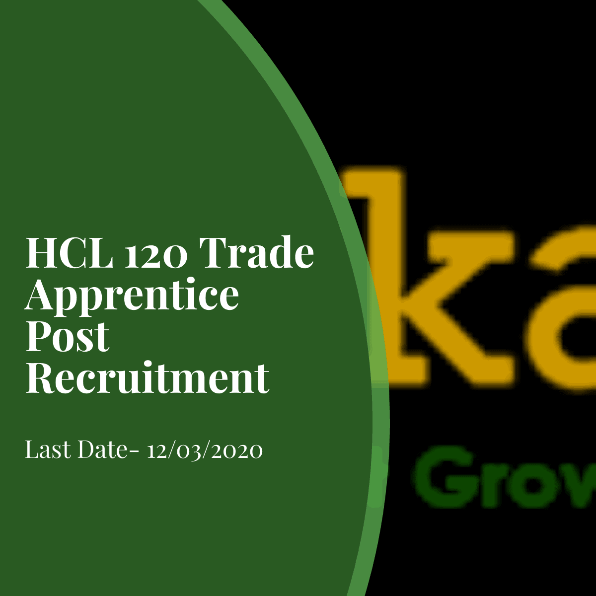 HCL Recruitment 2020 for Trade Apprentice Post