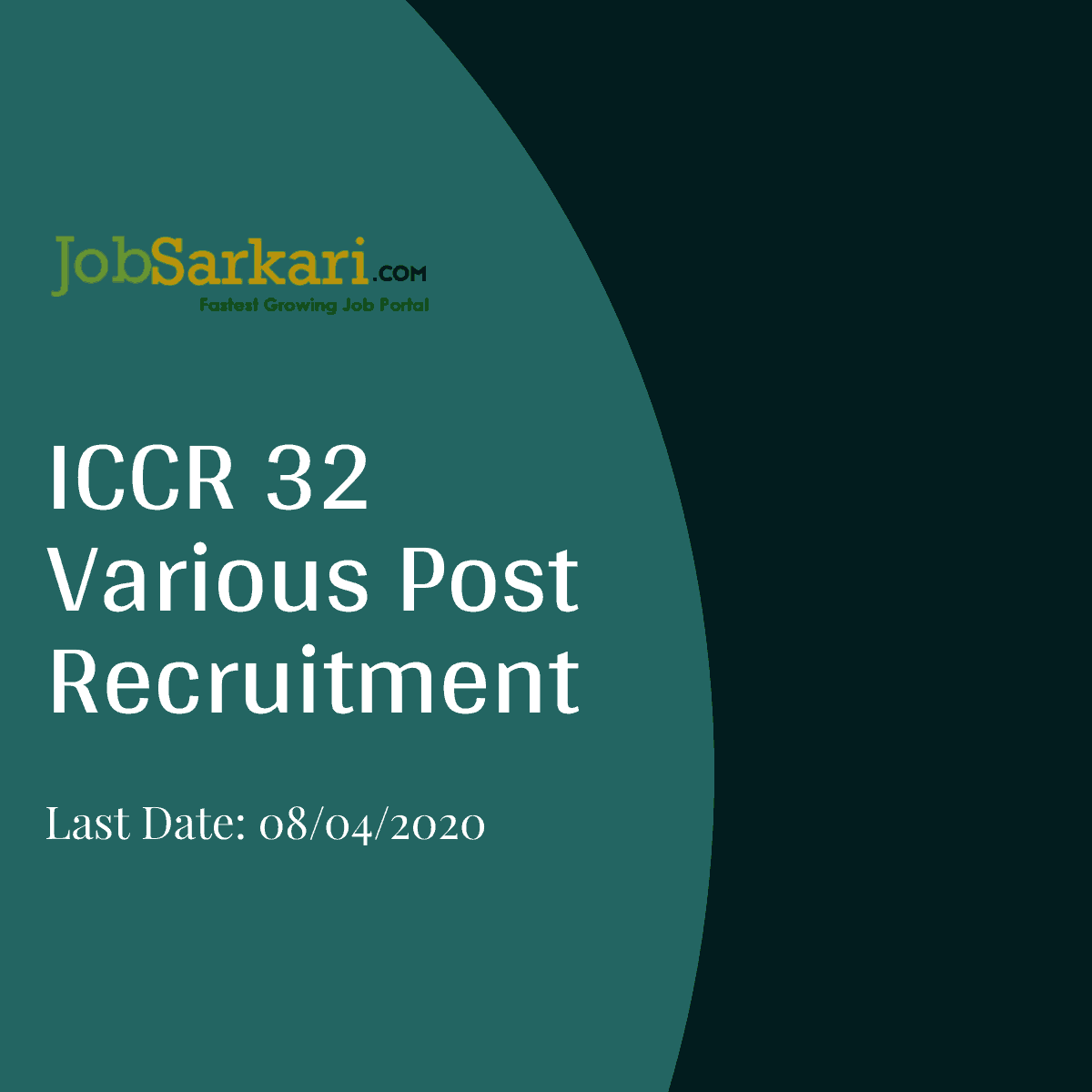 ICCR Recruitment 2020 For Various Post