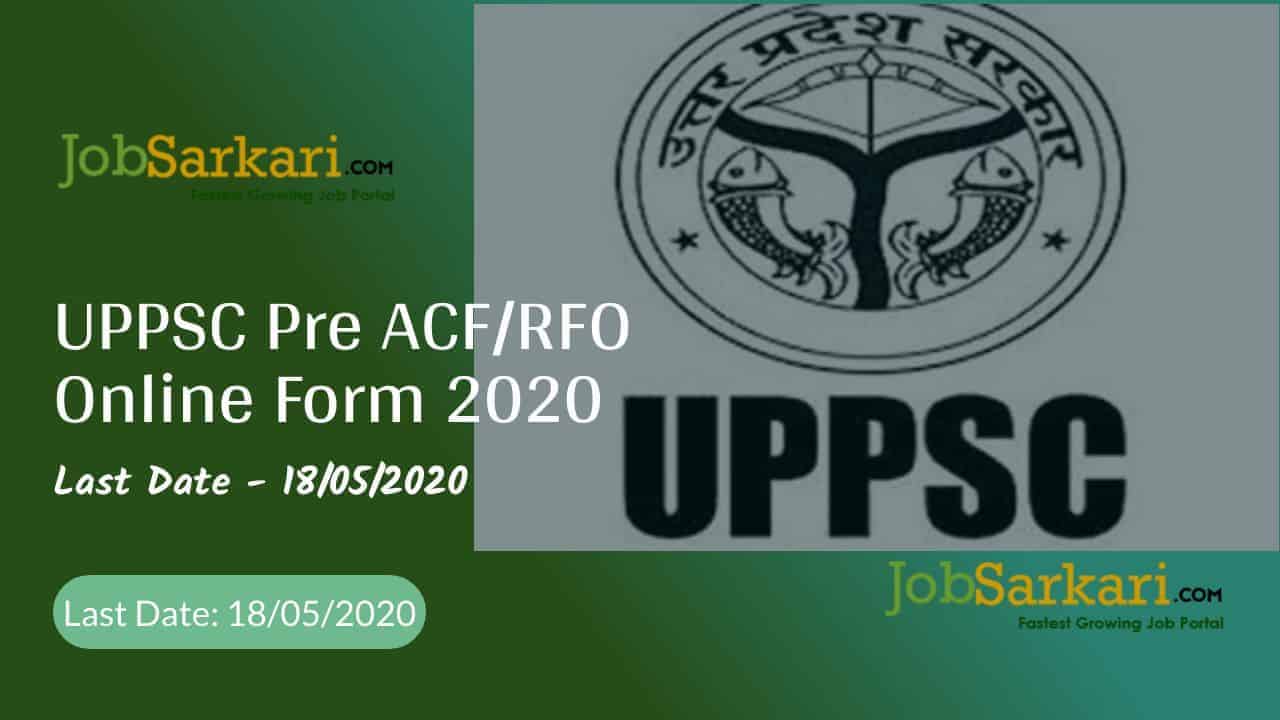 UPPSC Pre ACF/RFO Online Form 2020