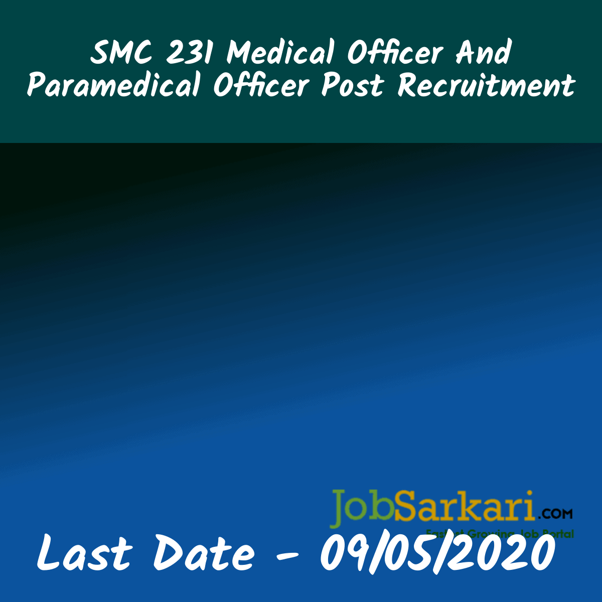 SMC Recruitment 2020 For Medical Officer And Paramedical Officer Post