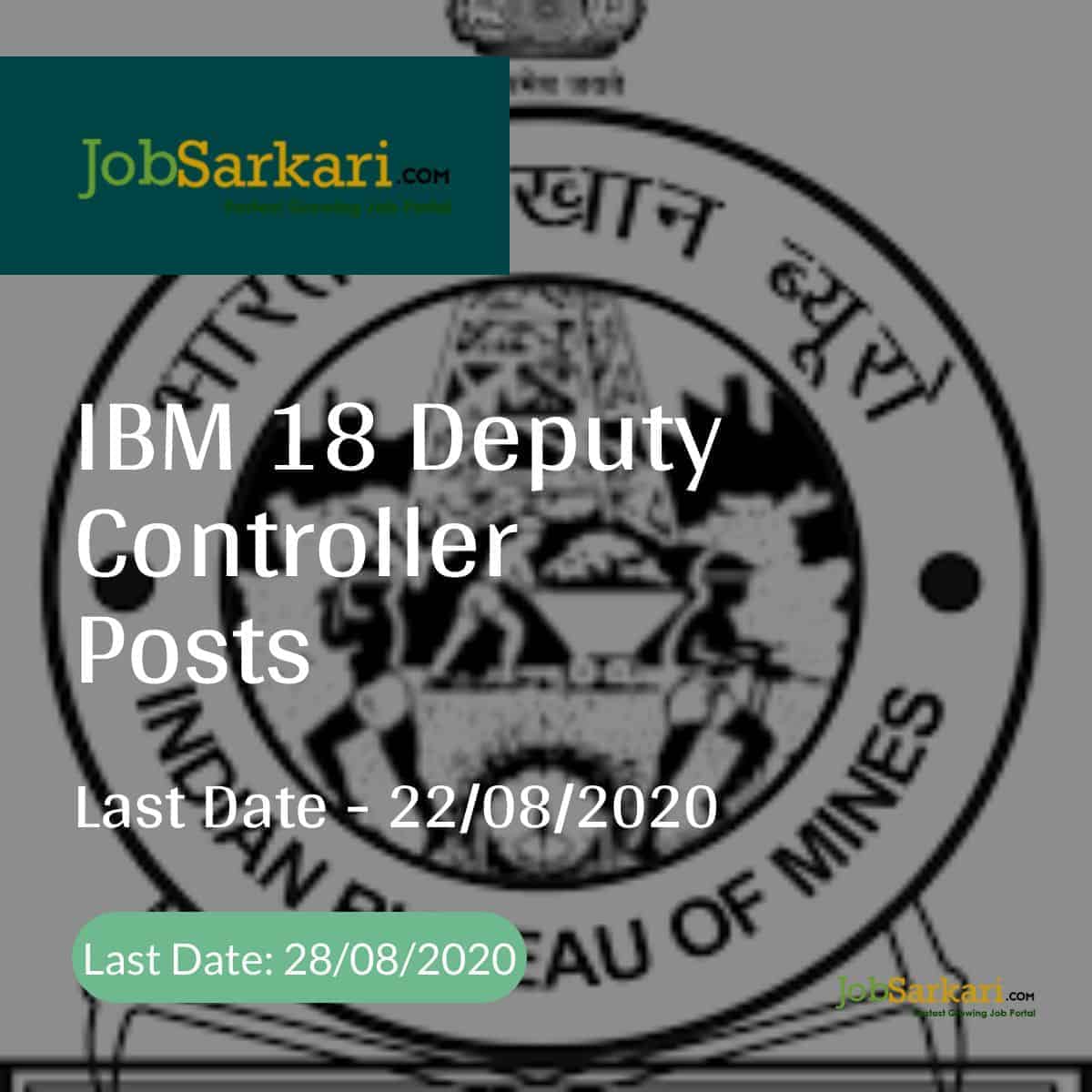 IBM 18 Deputy Controller Posts 20