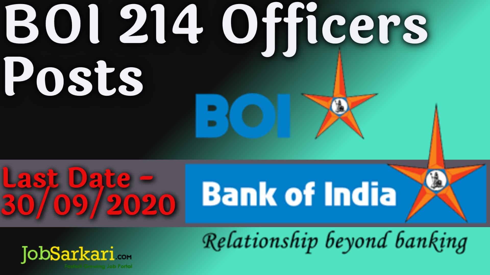 BOI 214 Officers Posts