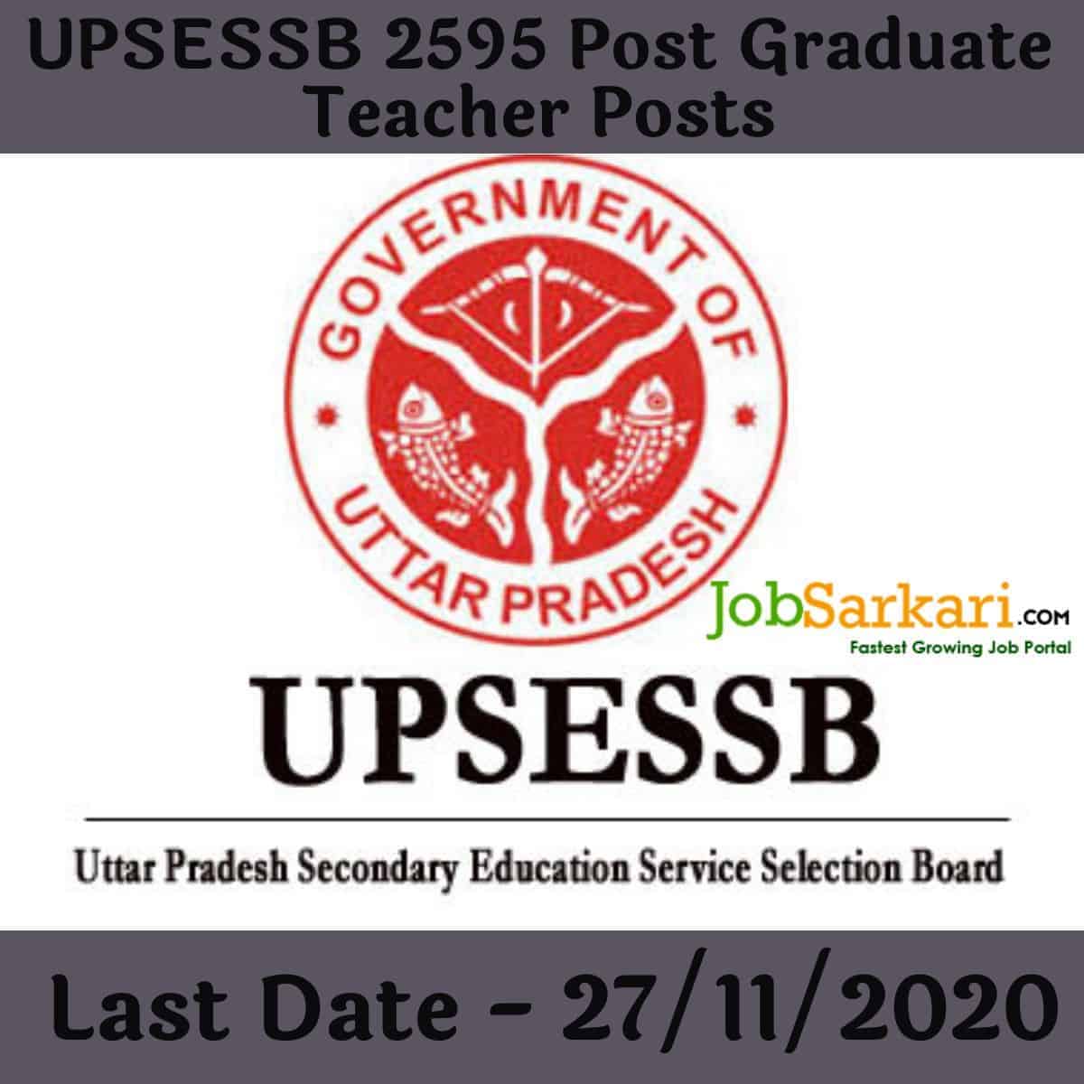UPSESSB 2595 Post Graduate Teacher Posts 1