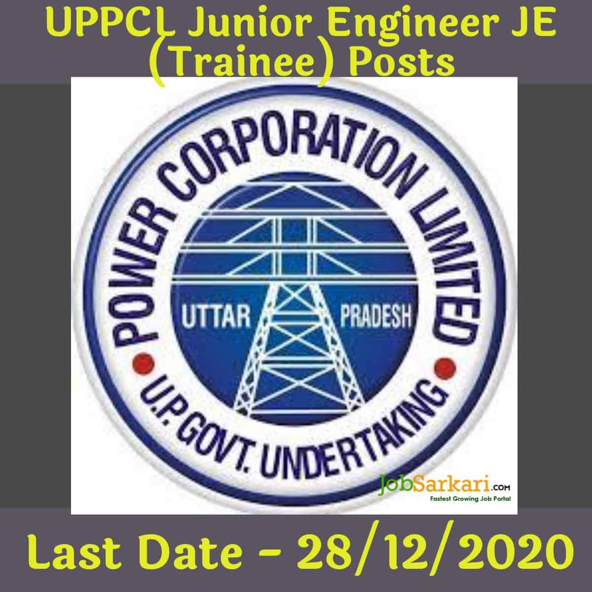 UPPCL 212 Junior Engineer JE (Trainee) Posts