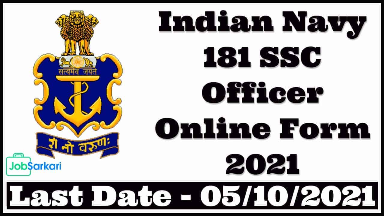 Indian Navy SSC Officer Online Form 2021