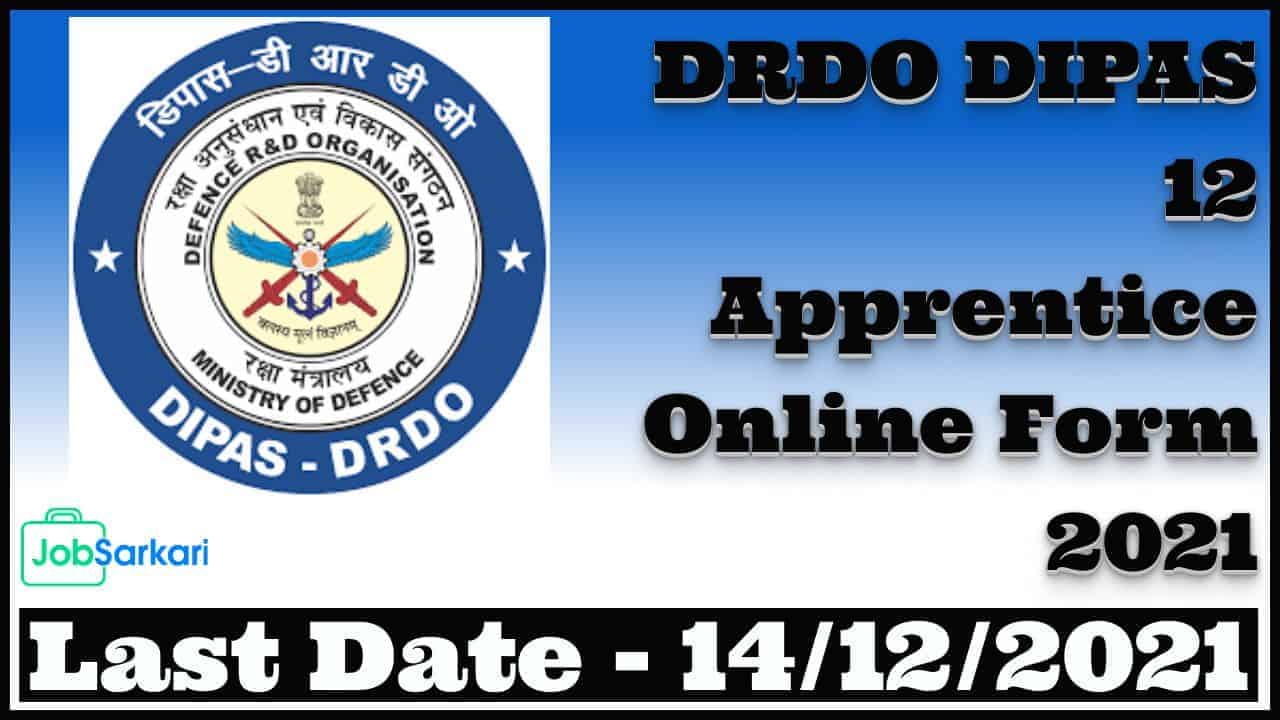 DRDO DIPAS Apprentice Online Form 2021