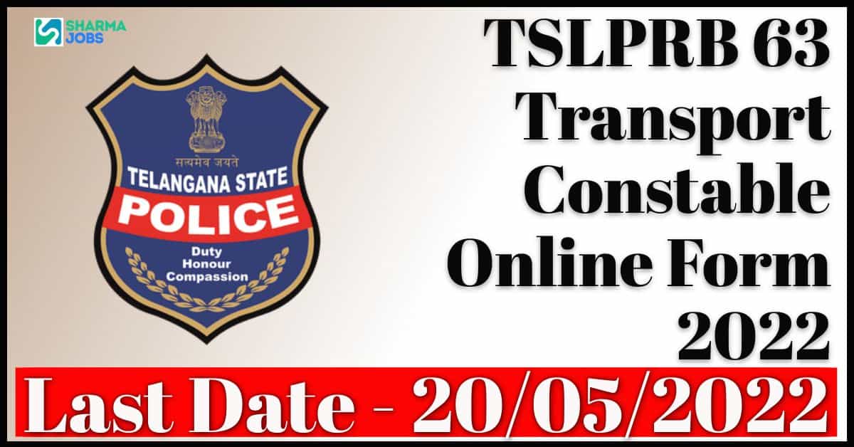 TSLPRB Transport Constable Online Form 2022 1