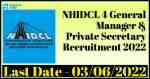 NHIDCL 4 General Manager & Private Secretary Recruitment 2022