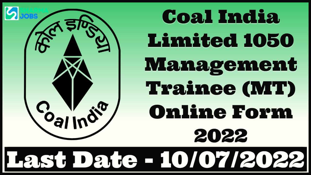 Coal India Limited Management Trainee (MT) Online Form 2022 1