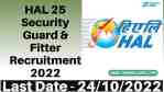 HAL 25 Security Guard & Fitter Recruitment 2022