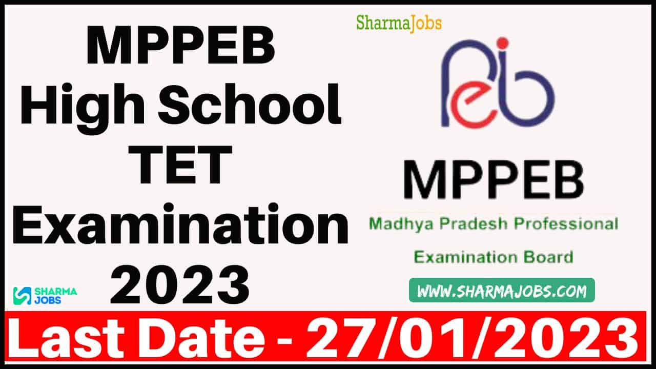 MPPEB High School TET Examination 2023