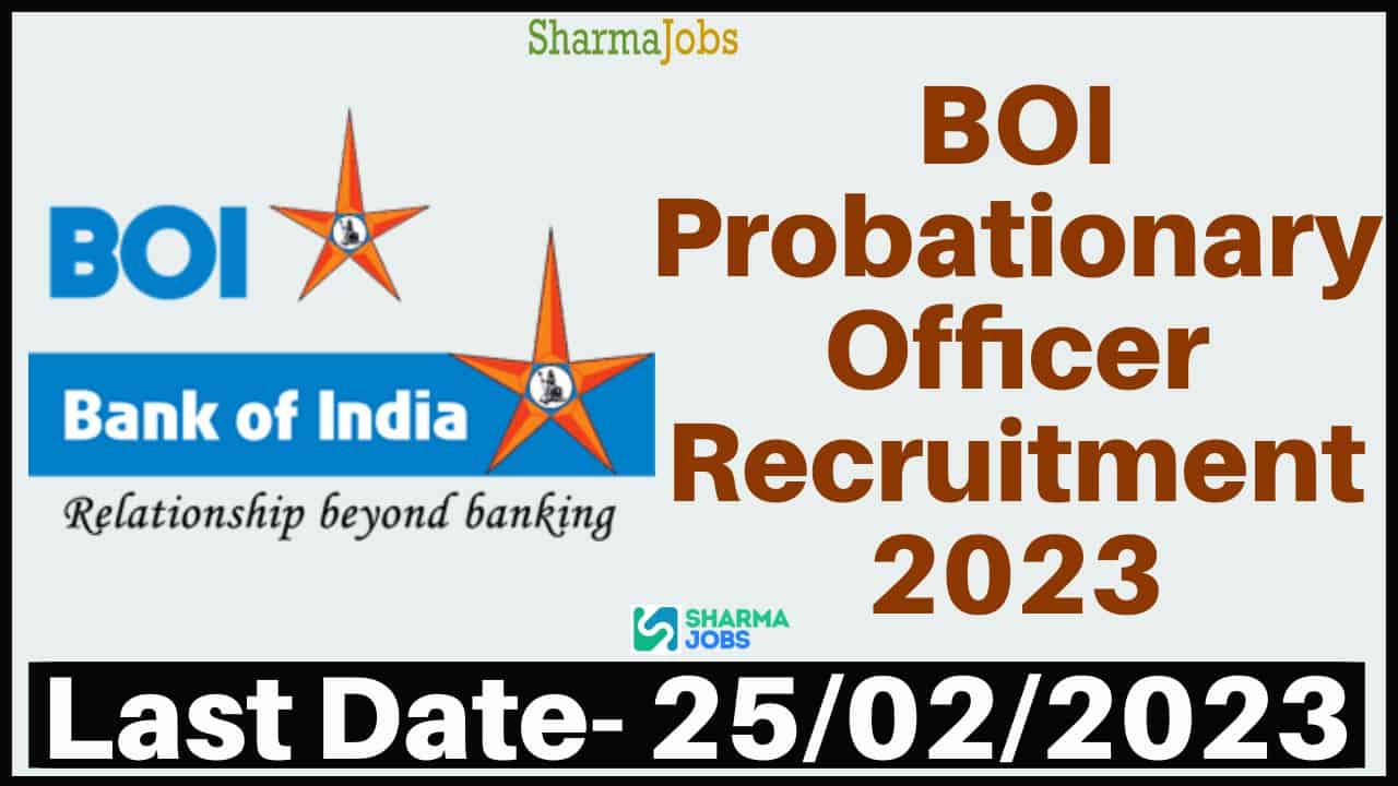 BOI Probationary Officer Recruitment 2023