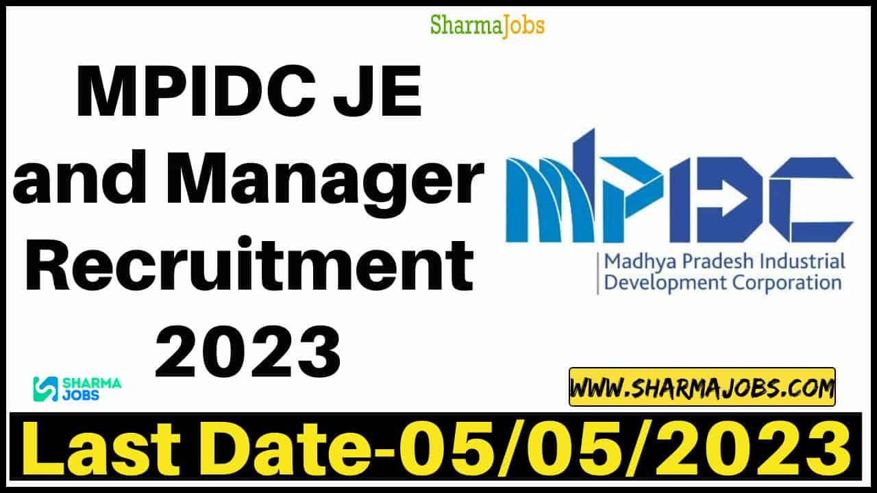 MPIDC JE and Manager Recruitment 2023