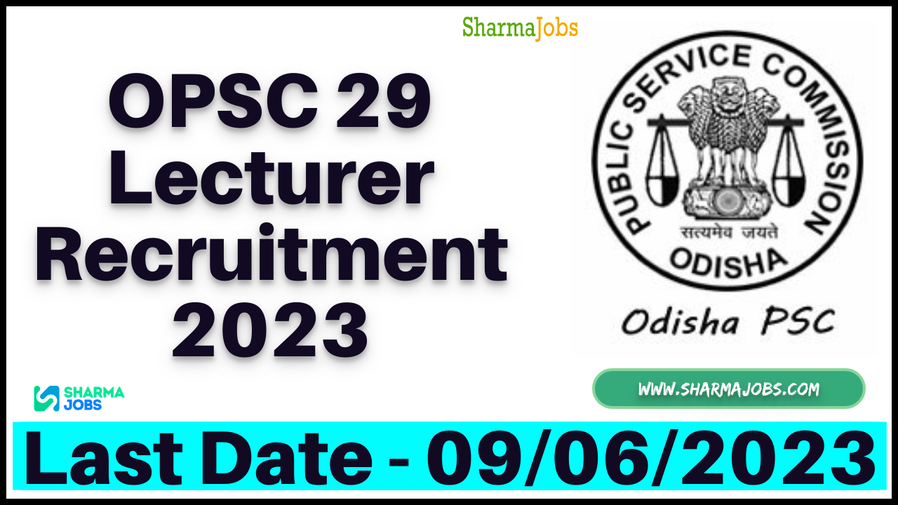 OPSC 29 Lecturer Recruitment 2023