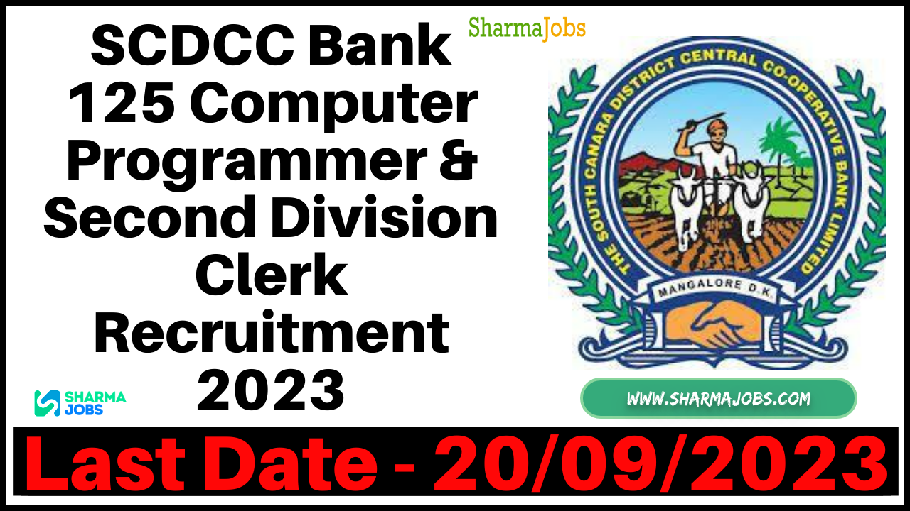 SCDCC Bank 125 Computer Programmer & Second Division Clerk Recruitment 2023