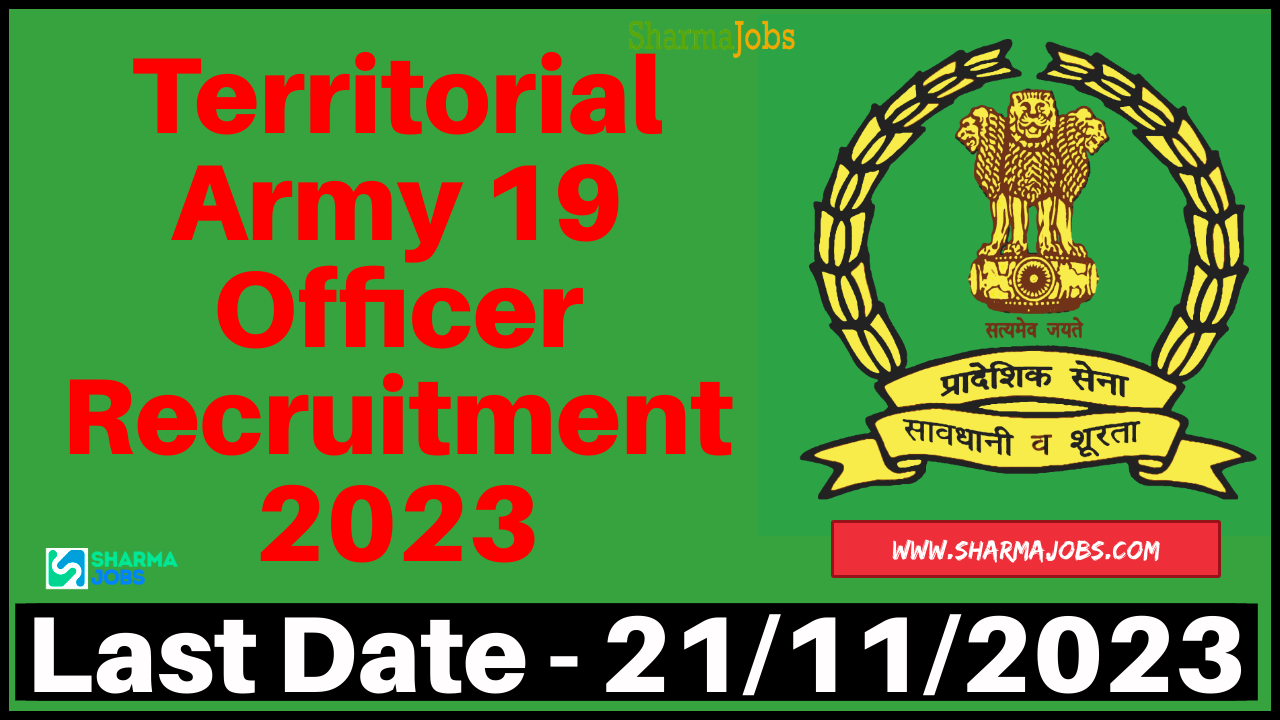Territorial Army 19 Officer Recruitment 2023