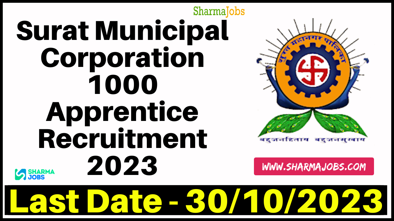Surat Municipal Corporation 1000 Apprentice Recruitment 2023