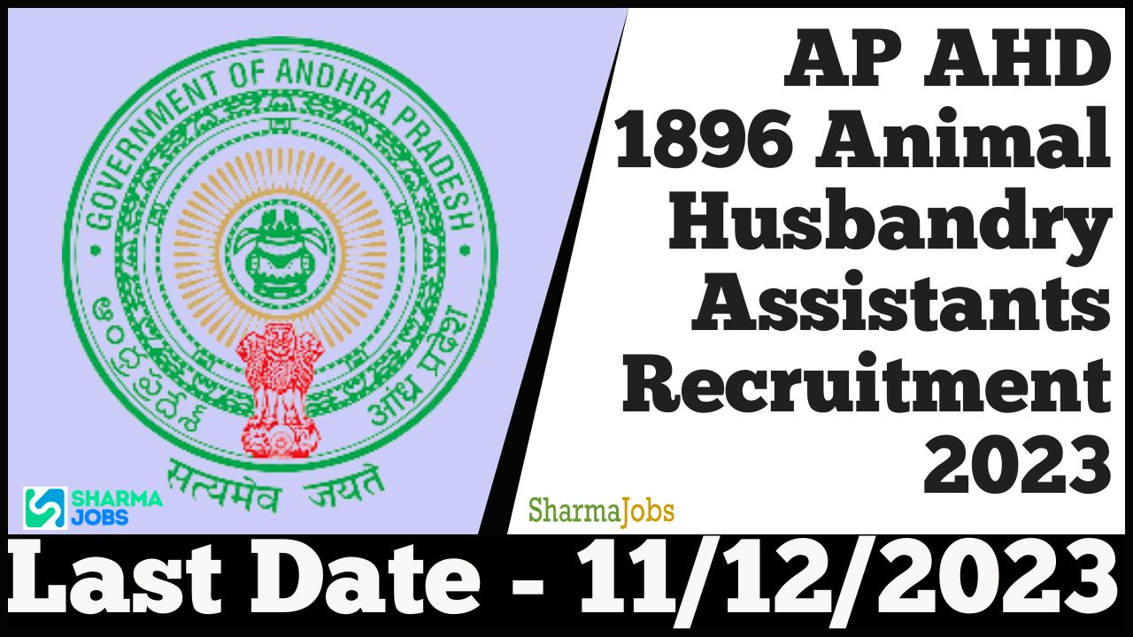 AP AHD 1896 Animal Husbandry Assistants Recruitment 2023