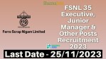 FSNL 35 Executive, Junior Manager & Other Posts Recruitment 2023