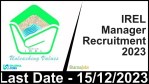 IREL Manager Recruitment 2023