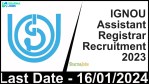IGNOU Assistant Registrar Recruitment 2023