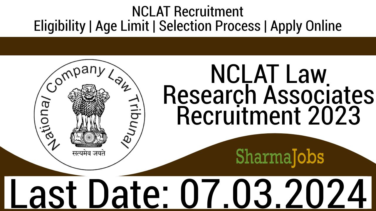 NCLAT Law Research Associates Recruitment 2023