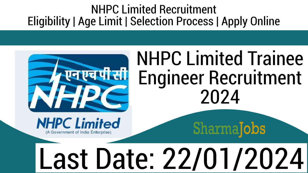 NHPC Limited Trainee Engineer Recruitment 2024