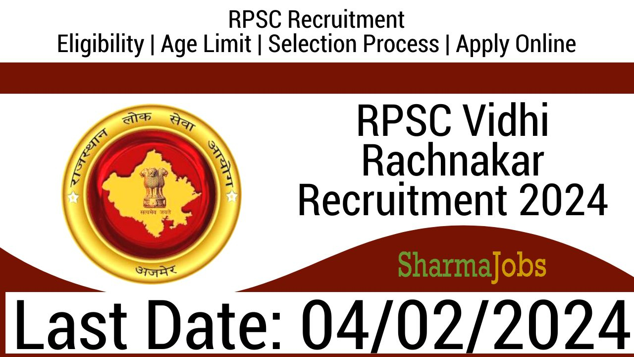 RPSC Vidhi Rachnakar Recruitment 2024
