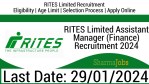 RITES Limited Assistant Manager (Finance) Recruitment 2024