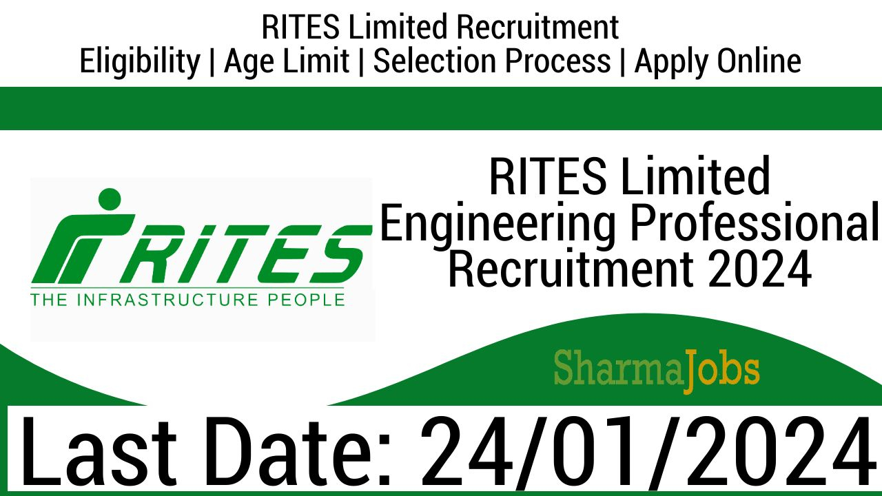 RITES Limited Engineering Professional Recruitment 2024