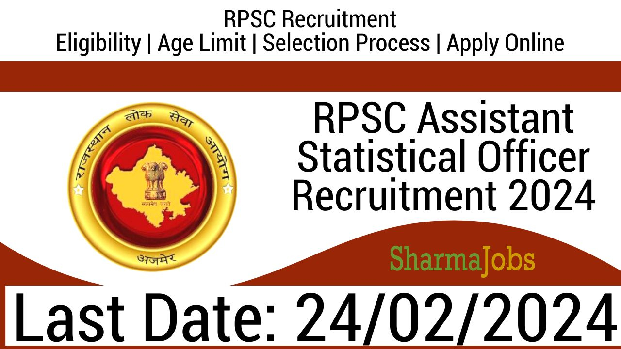 RPSC Assistant Statistical Officer Recruitment 2024