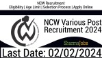 NCW Various Post Recruitment 2024
