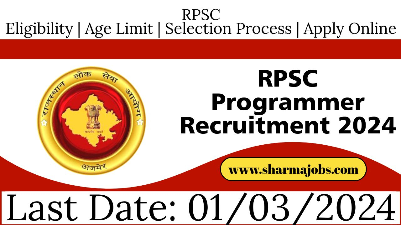 RPSC Programmer Recruitment 2024