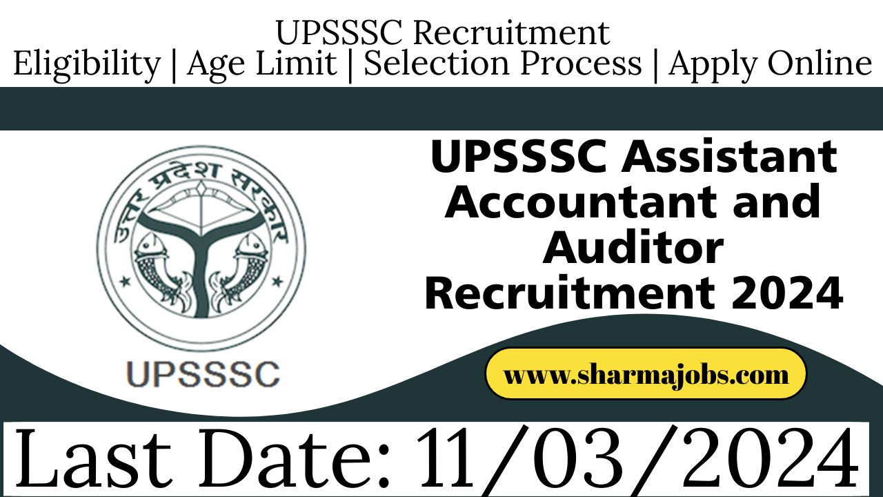 UPSSSC Assistant Accountant and Auditor Recruitment 2024