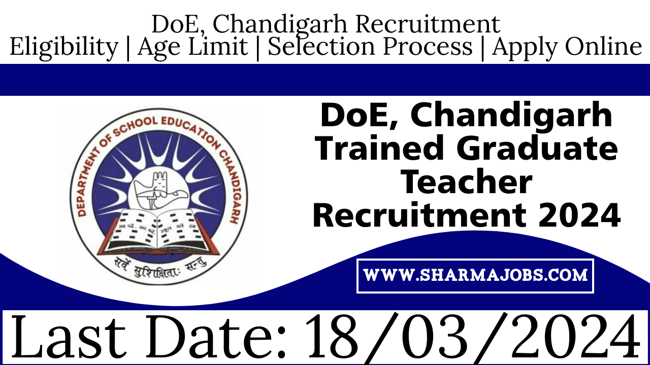 Chandigarh Trained Graduate Teacher Recruitment 2024