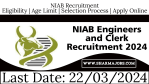 NIAB Engineers and Clerk Recruitment 2024